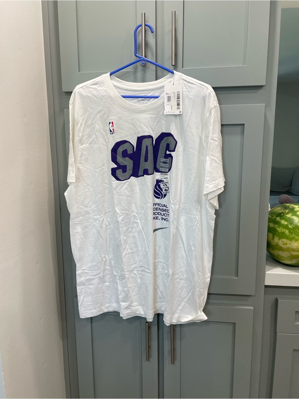 Nike White & Purple SAS Graphic Kids Short Sleeve Tee